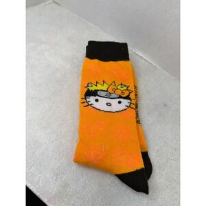 NWOT Hello Kitty Naruto SocksOrange Black Novelty Socks Anime‎ Kawaii Cute